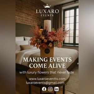 Faux Floral Arrangement with Candle